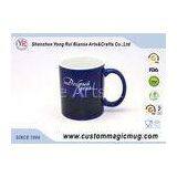 Temperature Colour Changing Ceramic Cup , Travel Blue Magic Mug 11oz