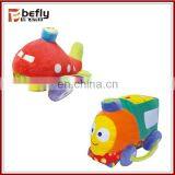 Cute Plane and train multicolor baby plush stuffed toys