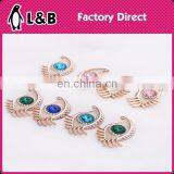 Fashion ABS Eye Shaped Removable Shoes Accessories With Rinestone Mini Hanging Shoes Decoration