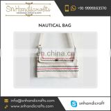 Beautiful Handmade Cotton Bag Canvas Nautical Bag