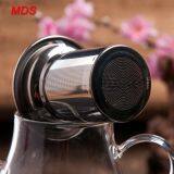 Heat Resistant Penguin Stainless Steel Lid Glass Teapot Set With Strainer thumbnail-2