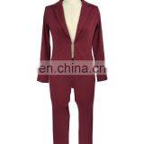 Hot Selling Long Sleeves Two Piece Office Lady Sexy Blazer Business Suit Sets thumbnail-6