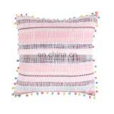 Pink Stripe Printed Cute Colorful Pompom Home Indoor Decorative Throw Pillows/cushion thumbnail-2