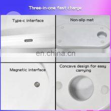 qi Wireless Charger Car Universal Fast Sucker Watch Mobile Phone Headset 3 in 1 Custom Original Desktop Wireless Charger thumbnail-4