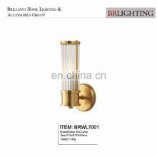 Golden Finishing Sconce Glass Tube Brass Wall Lamp thumbnail-5