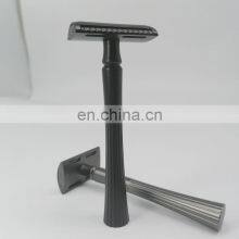 Popular Metal Silver Stainless Steel Custom Double Edge Safety Shaving Razor for Men thumbnail-4