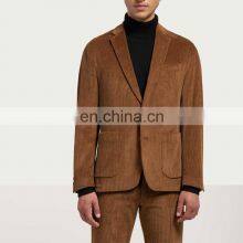 2021 Men New Double Breast Men Suit Formal Coat Pant Flannel Suits thumbnail-2
