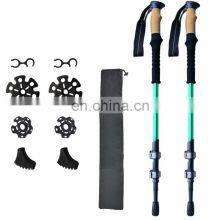 Camping Multifunction Telescopic Outdoor Walking Hiking Carbon Fiber Trekking Poles thumbnail-2
