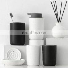 Bathroom Ceramic Soap Dispenser 4-Piece Bathroom Sets With Foam Soap Dispenser and Soap Dish