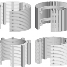 Нержавеющие стальные цилиндрические корзины с вью-образным проволочным намотом thumbnail-5