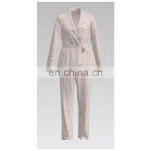 Popular Pink Check Super Comfort Hot Sale 100%C DOUBLE LAYER FABRIC for Shirt & Baby Clothes & Home Dress