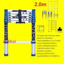 Single Blue Telescopic Ladder thumbnail-3