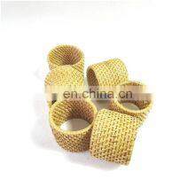 Set of 6 High Quality Vintage Rattan Napkin Rings Tableware Set Napkin Holder Rings Wovenmade in Vietnam thumbnail-2