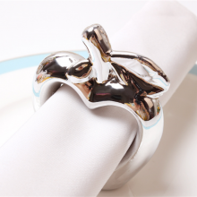 Wholesale New Apple Shape Napkin Rings For Christmas Table Accessories With Gold Color thumbnail-3