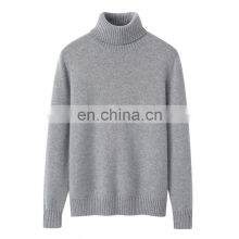 Custom 100% Cashmere Turtleneck Sweater Solid Pattern Long Sleeve Winter Knit Casual Style With Front Logo thumbnail-3