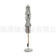 New Outdoor Umbrella With Fan, Pillar Umbrella, Imitation Wooden Frame, Courtyard Umbrella and USB Quick Charging Port.