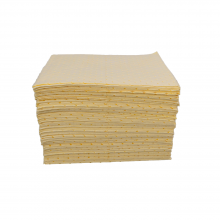 Химические впитывающие прокладки для контроля разливов. Плавленноштуфтованные средней плотности, ультразвуковым методом скрепленные, желтые