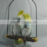Resin Hanging Decoration of Parrot Figurine With Iron Ring thumbnail-3