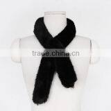 New Winter Fashion Lady Plain Plush Faux Rabbit Fur Scarf thumbnail-5