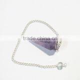 6-Facet Natural Amethyst Gemstone Pendulums thumbnail-4
