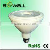16w E27 120*130mm Aluminum+plastic PAR38 COB LED Par Spotlight