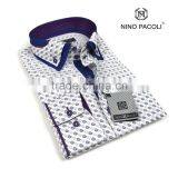 Men's Shirts Paisley Casual Men's Shirt Double Collar Man Shirt - Mens Long Sleeve Shirt thumbnail-1