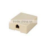 RJ45 RJ11 Telephone RJ45 8P8C or RJ11 6P4C Telephone Rosette Box Ivory ColorSurface Box