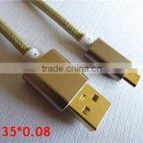 Fashion Durable Metal Aluminum Cover Braid Usb Cable