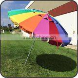 Upgrade Rainbow Color Polyester Windproof Garden/Beach Umbrella thumbnail-4