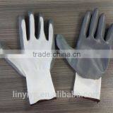 13 Gauge Gray Nitrile Coated White Nylon Gloves in China EN 388 thumbnail-1