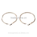 Fashion & Cheap Jewelry South Africa style gold plating Fine grain decorated large hoop earrings
