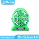 Rechargable Super Strong Wind Desk Mini Fan With Power Bank Function Adjustable Speed and LED Flashlight thumbnail-1