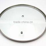 Hot-sale 24 cm Thickness 4mm Cooking Glass Pot Lid & Stainless Steel Glass Cover thumbnail-2