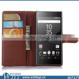 New Arrival Litchi Leather Wallet Flip Stand Pouch Cover Case for Sony Xperia Z5 thumbnail-6
