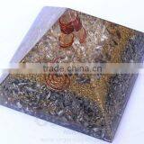 Crystal Quartz Orgonite Aluminium Layer Pyramid With Crystal Point : Wholesale Orgone Products thumbnail-1
