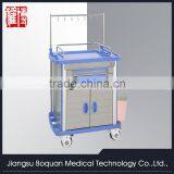 Five Drawers Aluminum Columns With Two Baskets ABS Transfusion Trolley thumbnail-4
