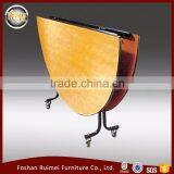 Folding Fruniture Plywood Custom Made Wooden Round Banquet Table With Wheels thumbnail-2