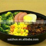 Oval Shape 2-compartment Meal Prep Disposable Plastic Food Container Microwave Safe and Freeze thumbnail-2