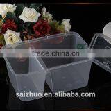 Clear Plastic Food Disposable Container Microwave Safe With 2 Dividers