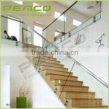 Custom Design Stainless Steel Tubular Glass Portable Steps Retractable Clear Stair Handrail thumbnail-1