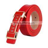 Womens Flower Alloy Buckle Leather Waist Belt thumbnail-2