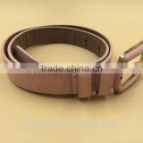 Covered Button Buckle Belt With Stitching thumbnail-1