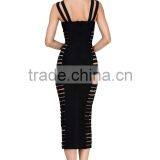 Newest Most Popular Sexy Strap Hollow Out Bodycon Good Strect One Piece Bandage Women Wear thumbnail-2