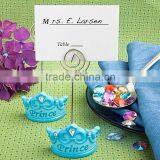 Blue Prince Crown Place Card Holder for Baby Shower Favors thumbnail-1