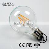 New Design Warm White 2200K E26/E27 Led Lamp 4W 6W 8W AC 110V 220V G80 Led Goble Lights Warm White 360 Degree Led Filament Bulb thumbnail-5