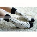 white fashion knittedwarm sexy anti-slid girls socks by machine