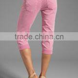 Pink Lady Cropped Jeans for Women Oem Jeans Cropped Denim Pants JXQ207 thumbnail-3