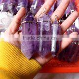 Natural Amethyst Crystal Pendants With Different Sizes