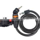 Hot Selling Good Quality Anti-theft Bicycle Cable Lock Spiral Lock thumbnail-2