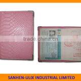 Crocodile style Passport holder with golden corner